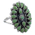 Turquoise Needlepoint Sterling Silver Ring Size 8 FX92789